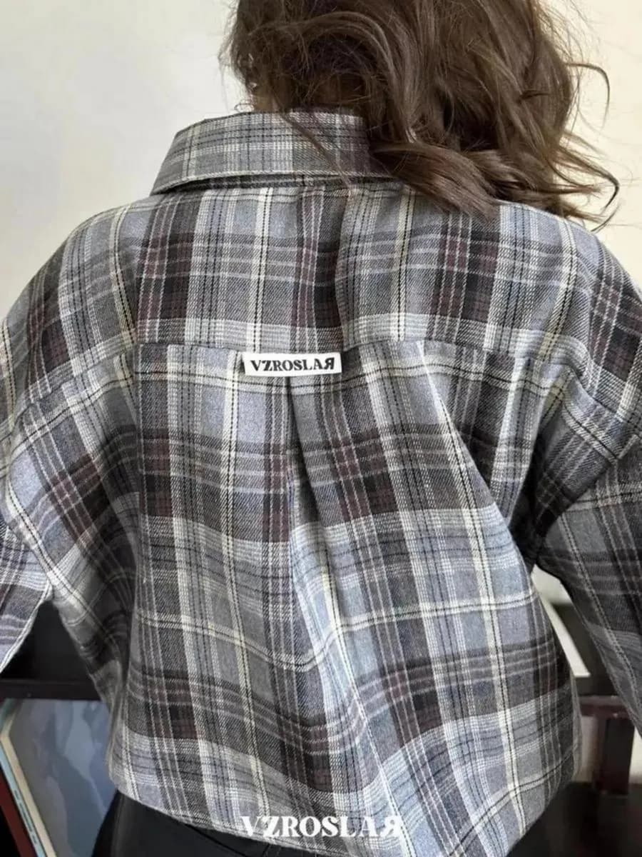 Рубашка оверсайз в клетку