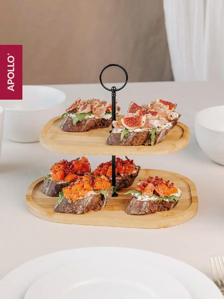 Этажерка для фруктов и десертов двухъярусная