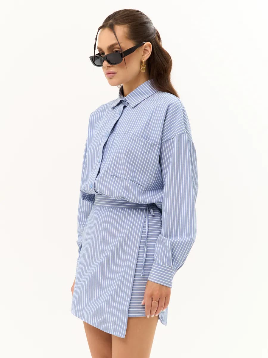 Платье рубашка с запахом в офис
