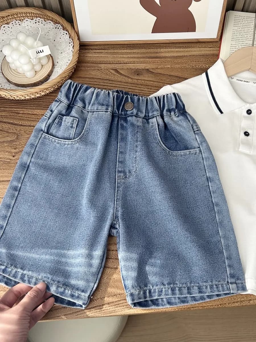 Детские джинсовые шорты на резинке