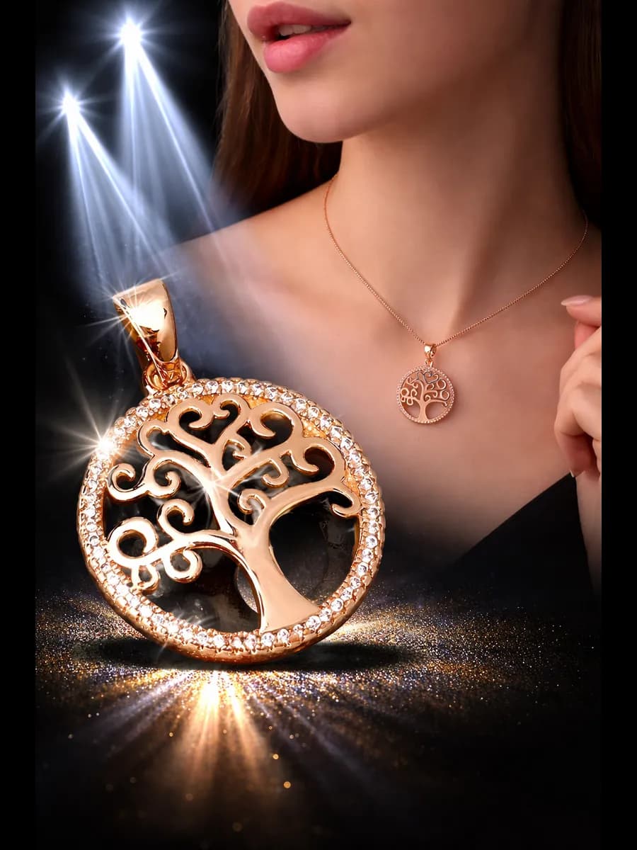 Подвеска на шею позолоченная бижутерия кулон