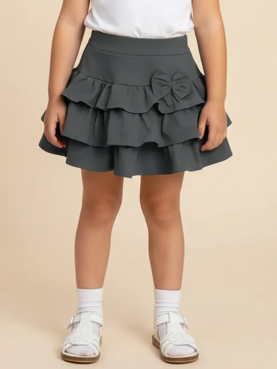 Юбка хлопковая летняя в садик с воланами