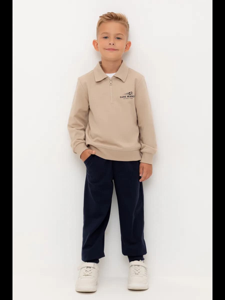 Трикотажные тонкие брюки для мальчика на резинке