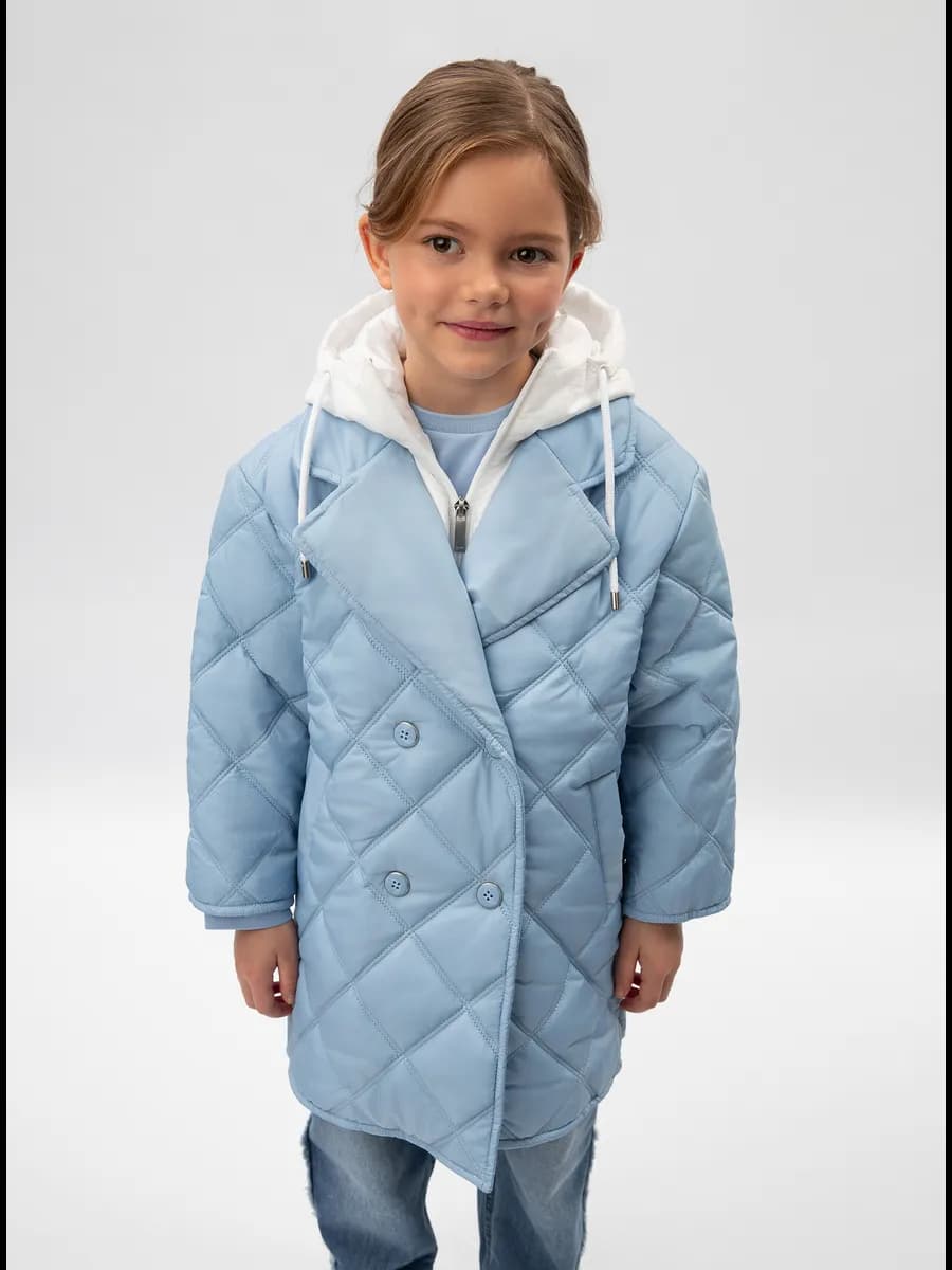 Полупальто демисезонное с отстегивающийся манишкой