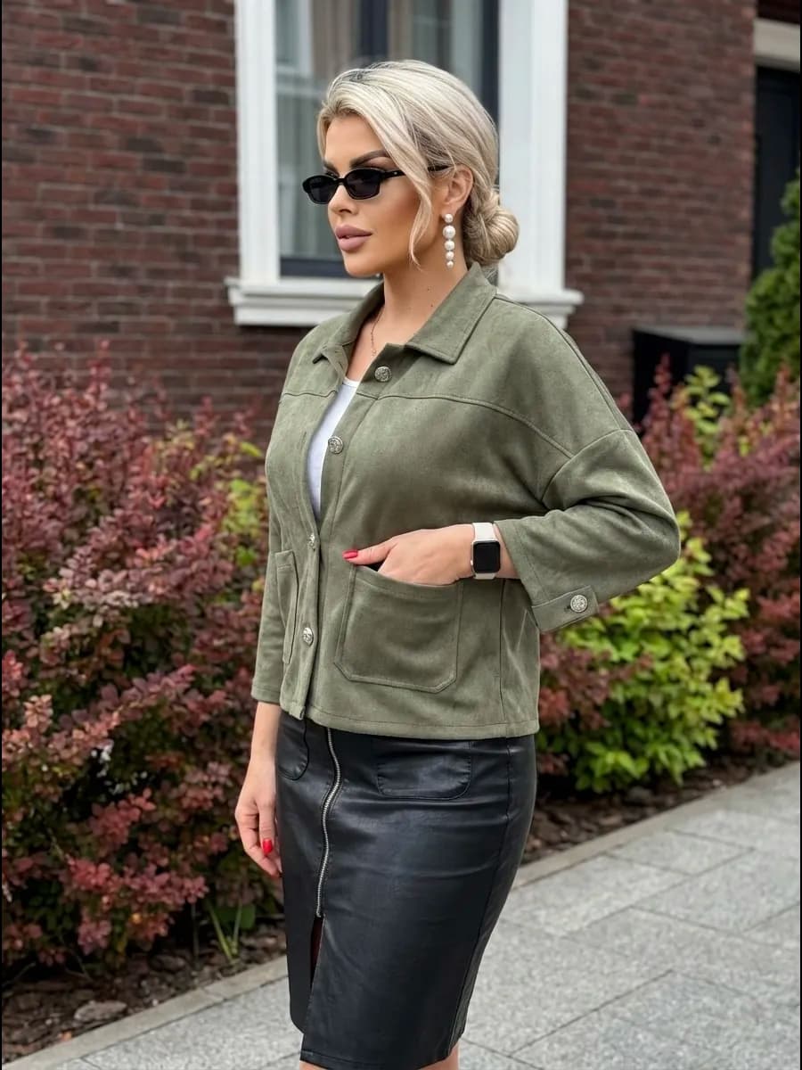 Пиджак офисный, трикотажный жакет, блейзер