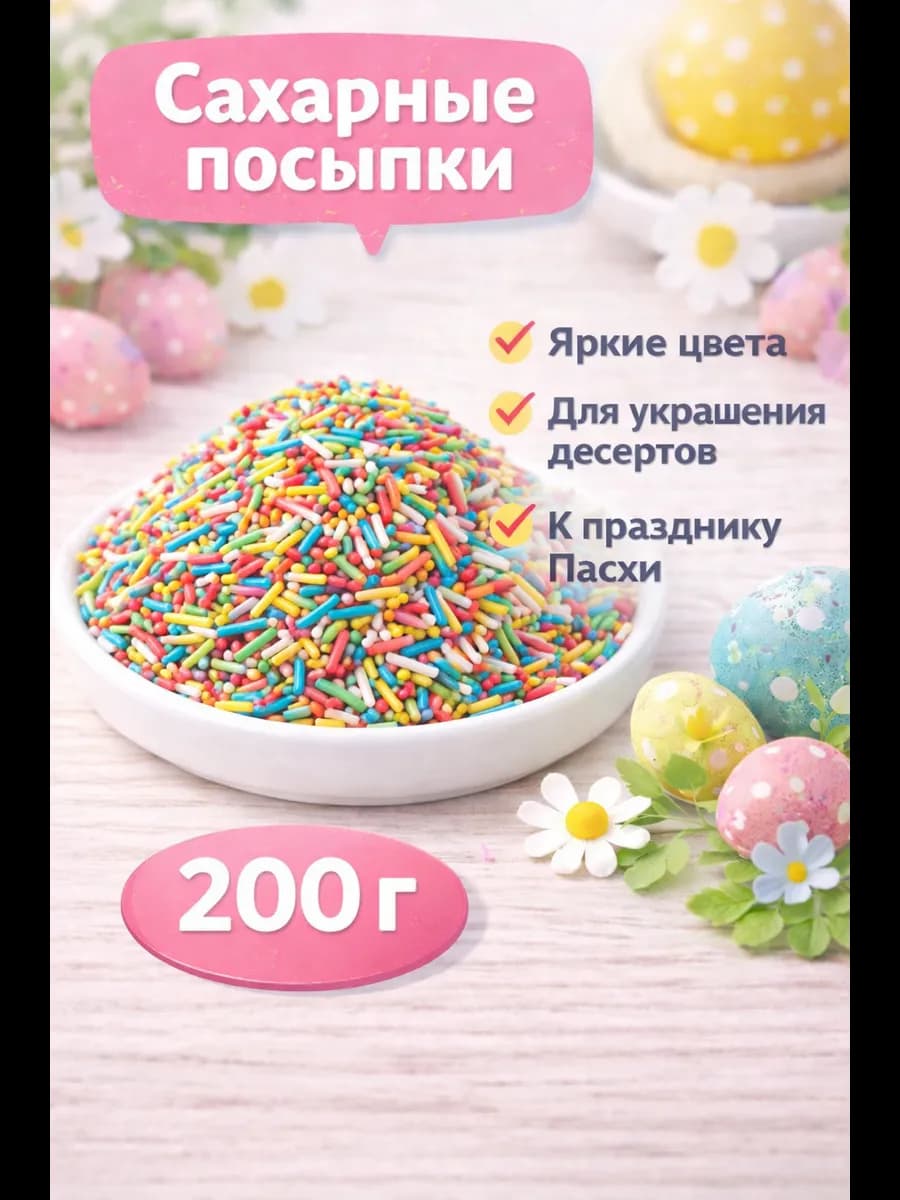 Посыпка кондитерская для кулича и выпечки