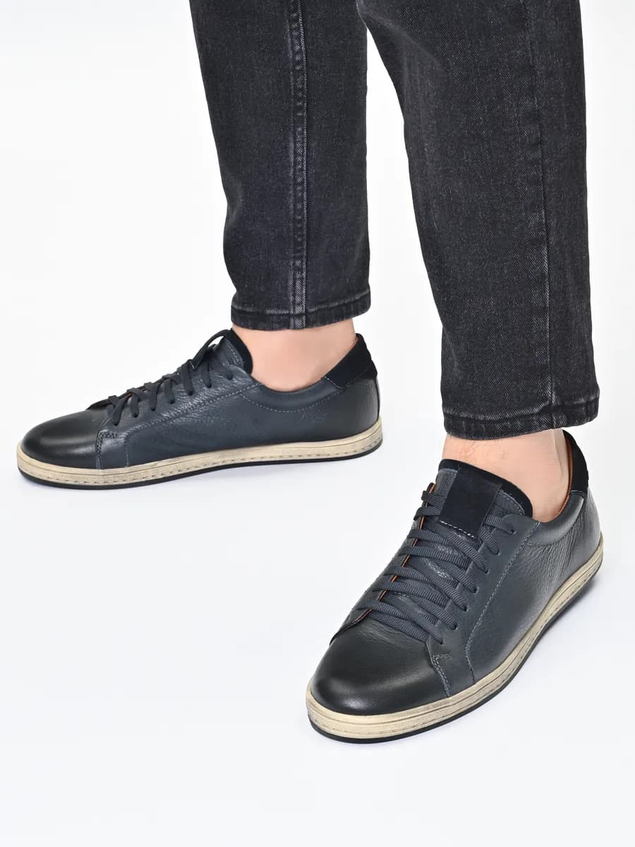 мужские кожаные кеды