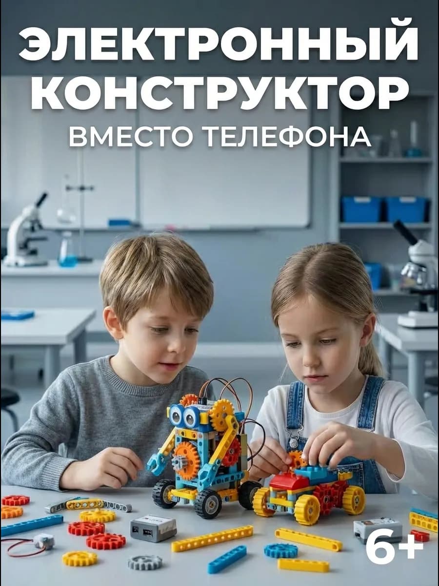Конструктор робототехника электронный, 126 деталей