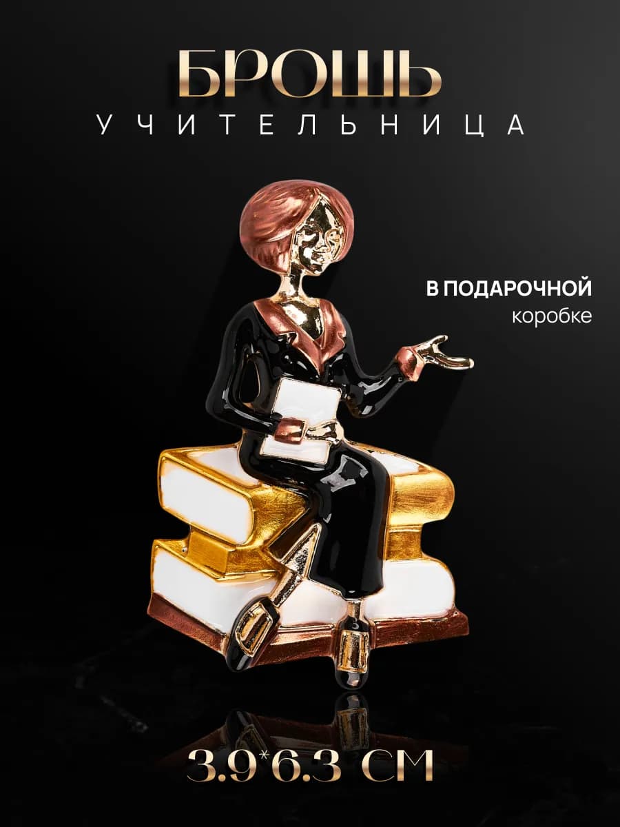 Брошь книги подарок учителю