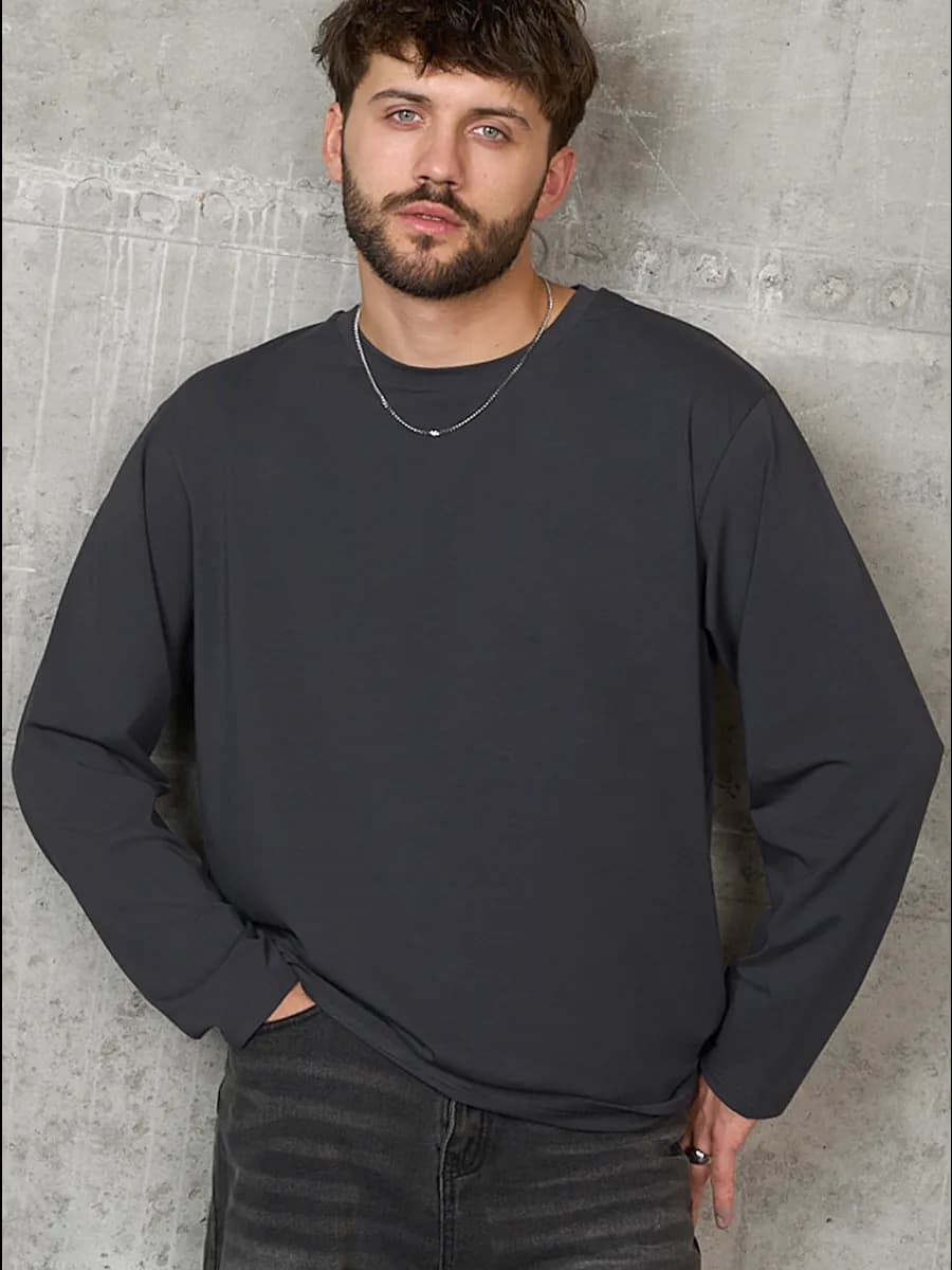 Лонгслив оверсайз хлопок - фото 1