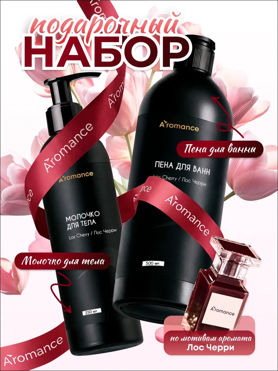 Подарочный набор парфюмированное молочко и пена для ванны