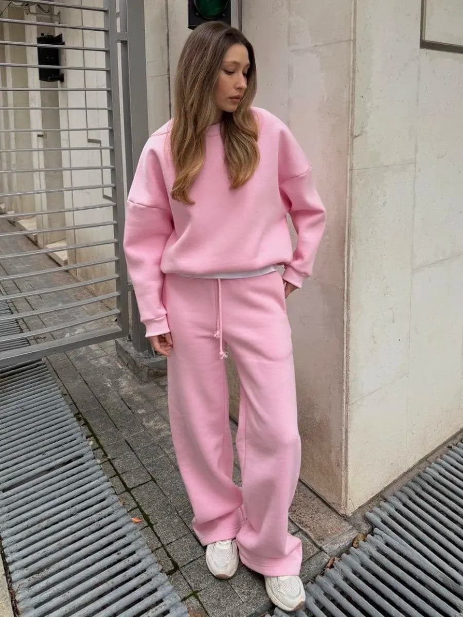 Костюм теплый оверсайз с начесом - фото 1