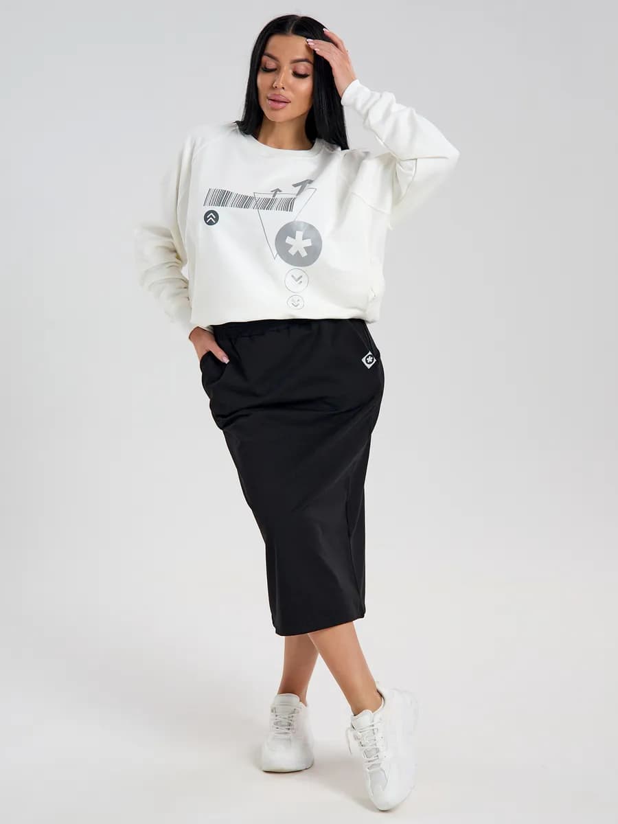 Юбка карандаш офисная миди больших размеров