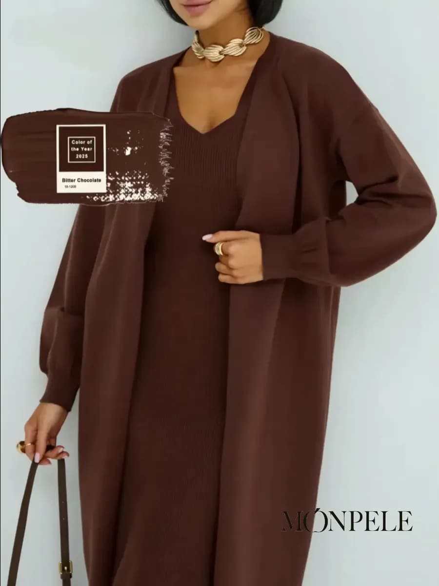 Костюм платье с кардиганом - фото 1