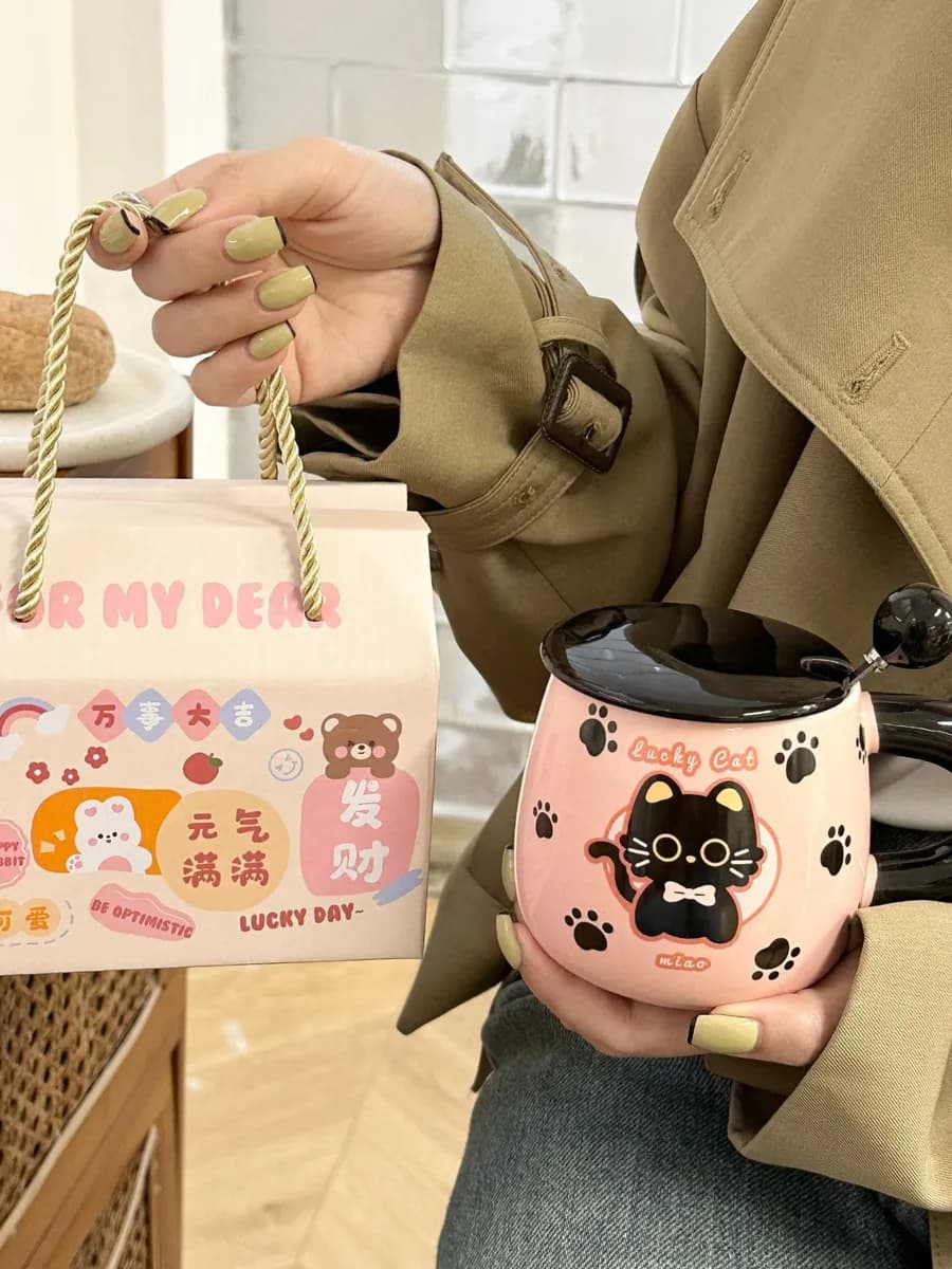 Кружка подарочная с котиком для чая и кофе