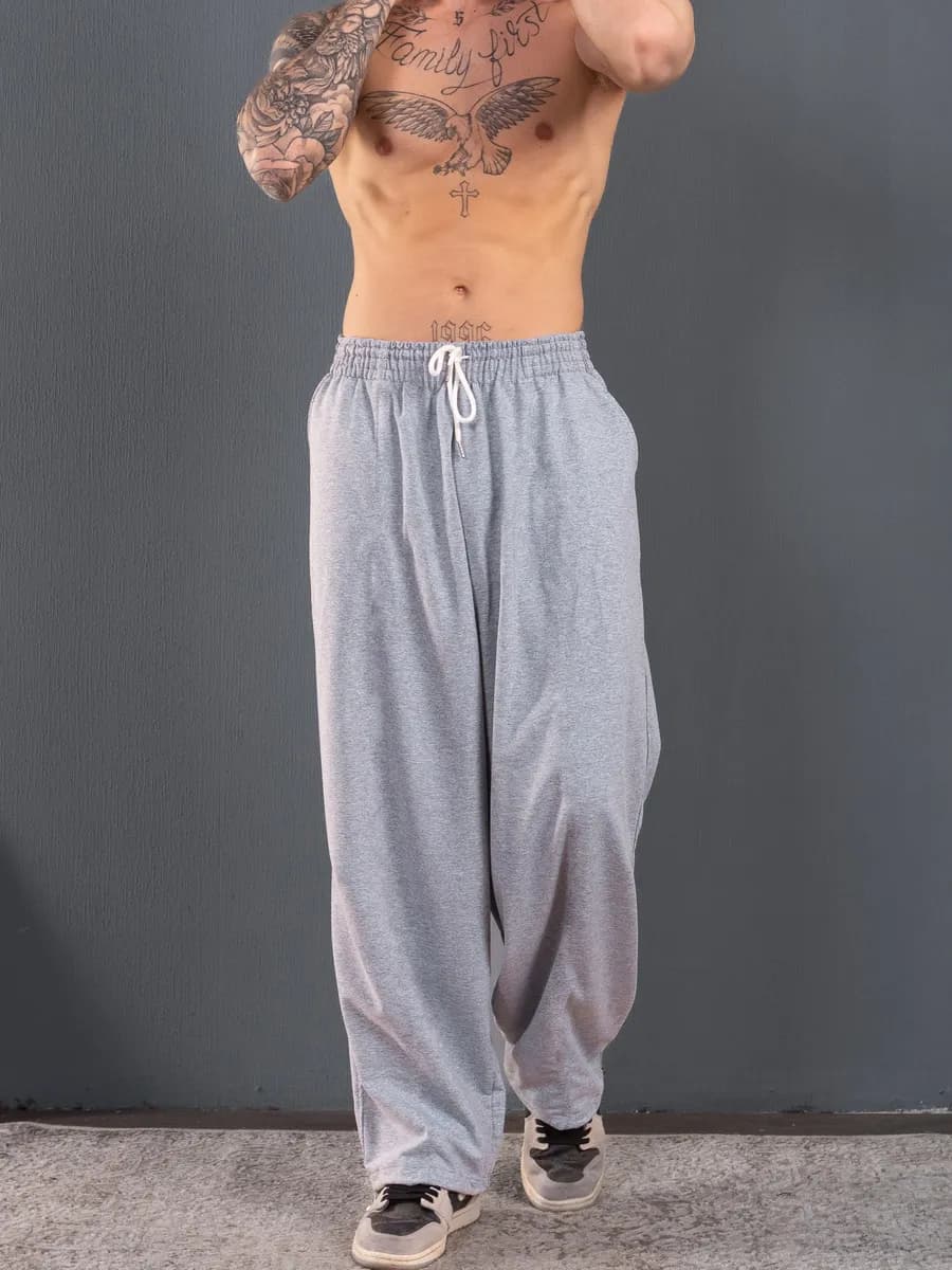 Брюки-штаны спортивные прямые широкие оверсайз