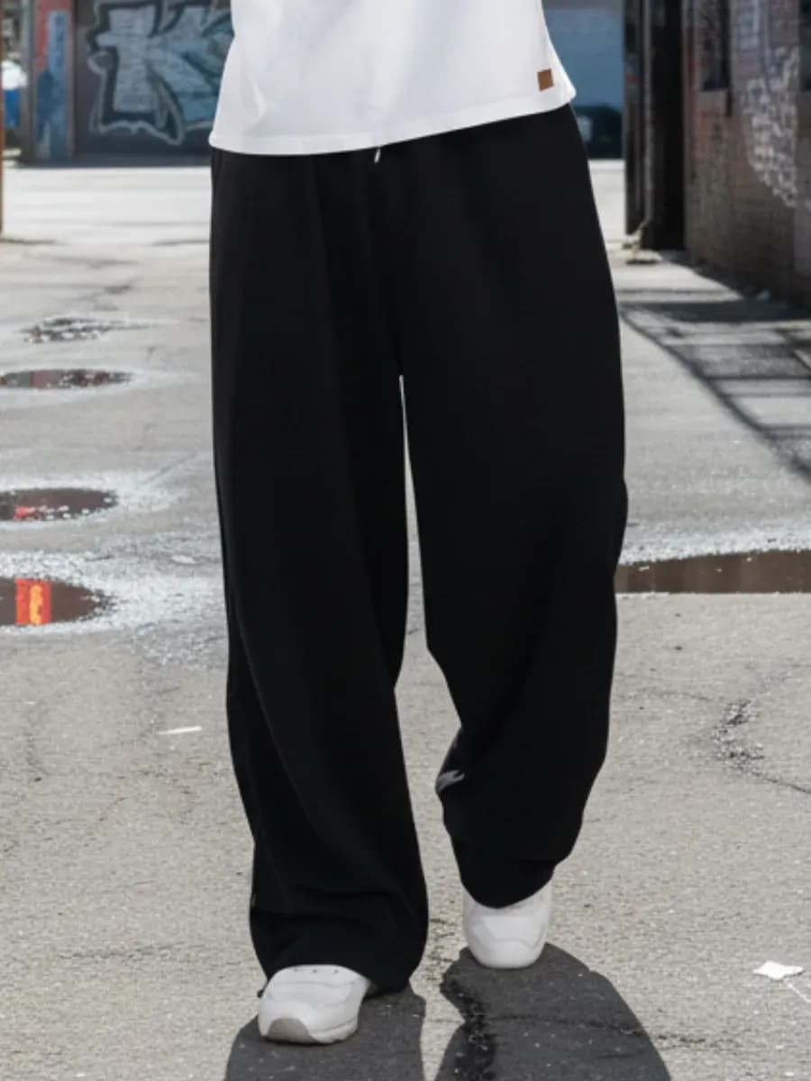 Брюки-штаны спортивные прямые широкие оверсайз