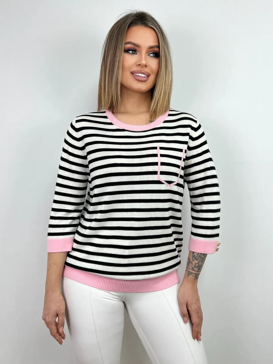 Джемпер в полоску тельняшка