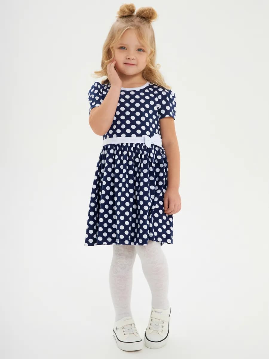 Платье для девочки в горошек