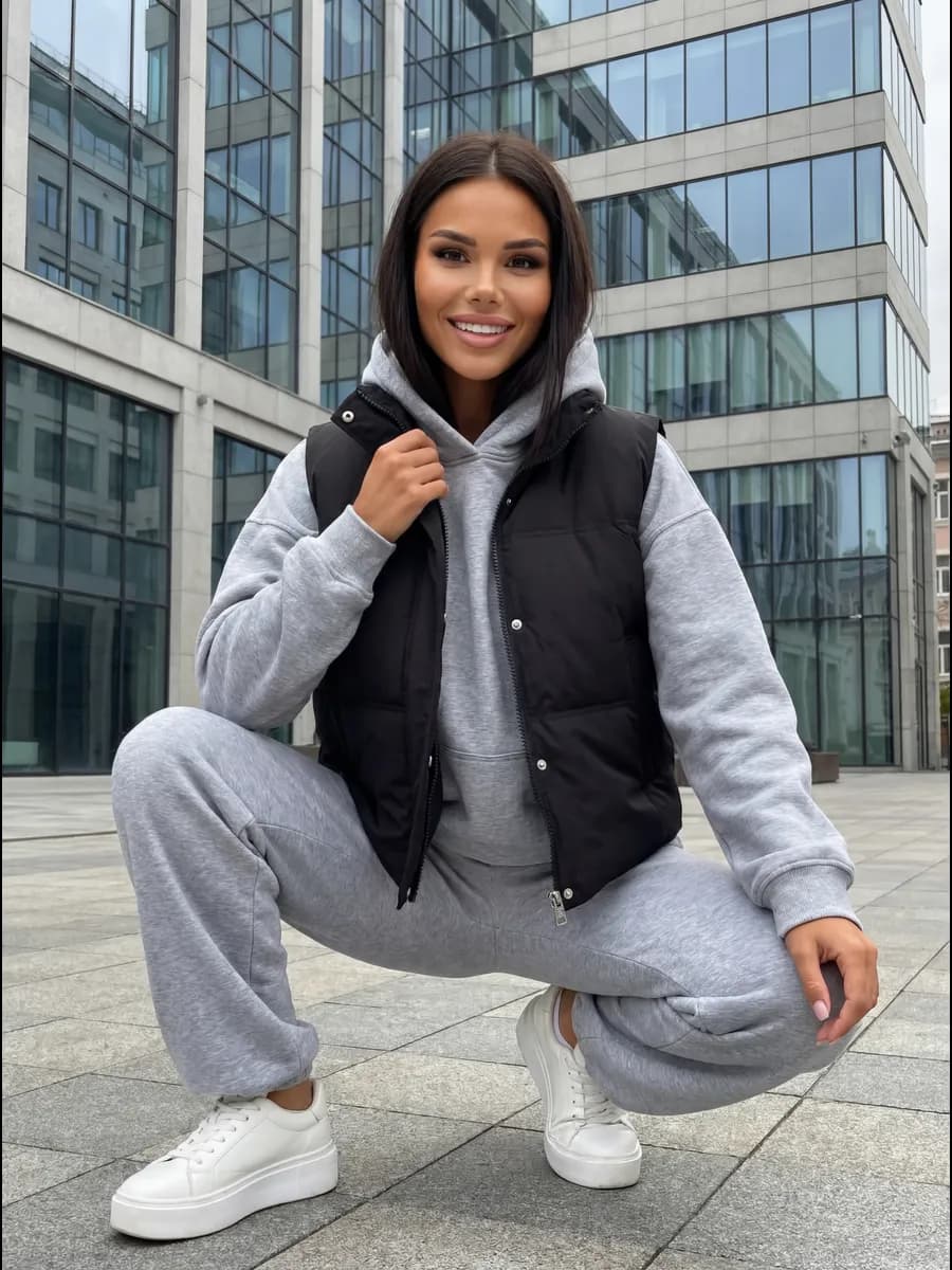 Жилетка утепленная осенне-весенняя стеганая