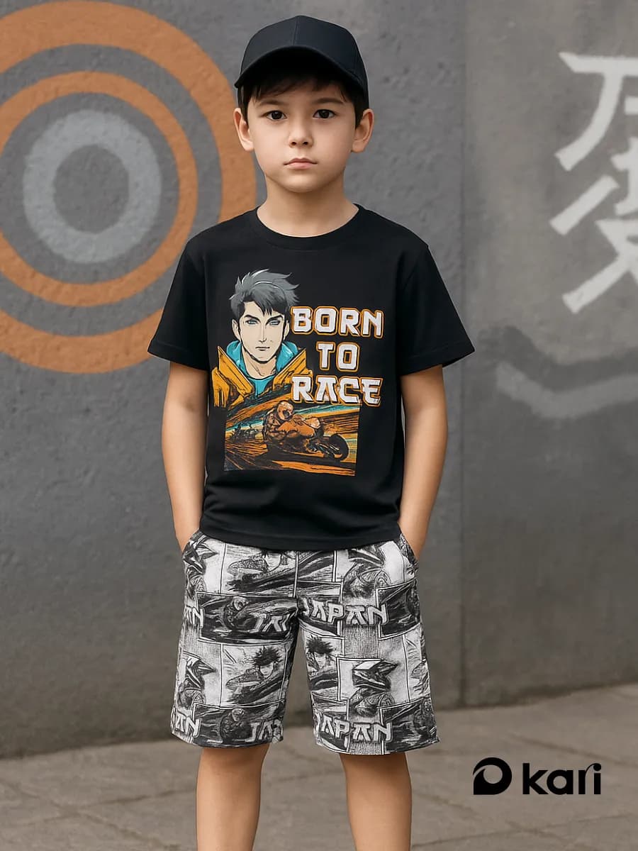 Костюм для мальчика спортивный летний с шортами