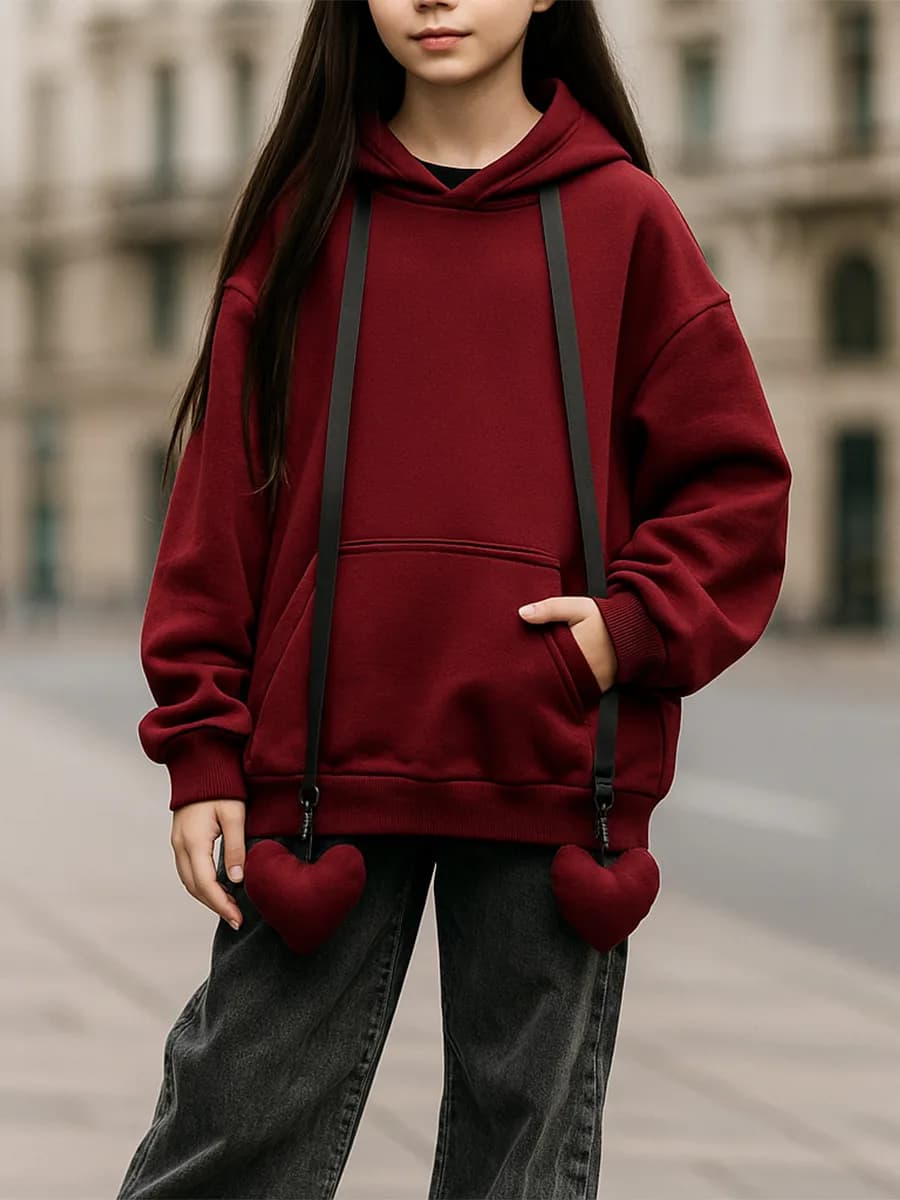 Модное худи y2k у2к оверсайз с сердечками с капюшоном