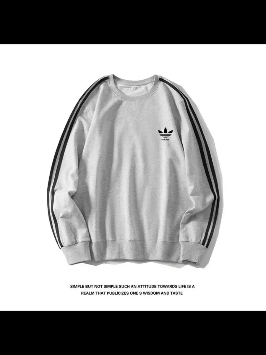 Свитшот базовый серый оверсайз без начеса Y2k