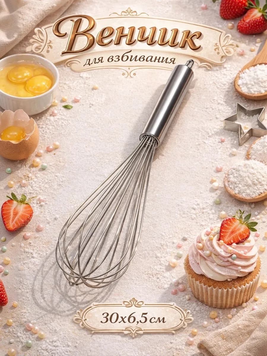 Венчик для взбивания ручной 30,5х6,5х5,5