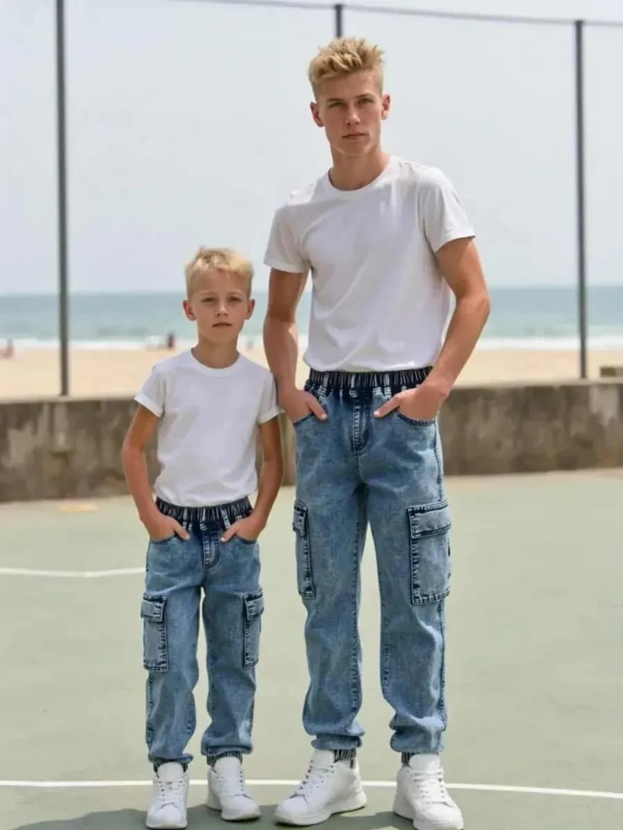 Джинсы джоггеры на резинке зауженные