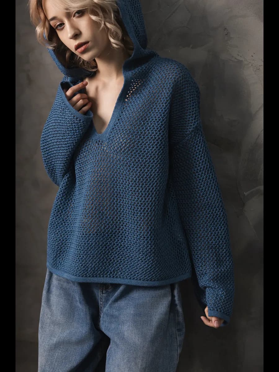 Джемпер больших размеров оверсайз вязаный