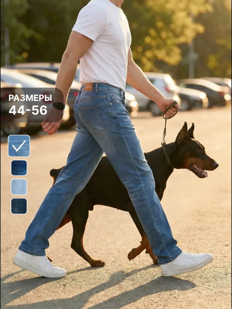 Джинсы регуляры со средней посадкой большие размеры