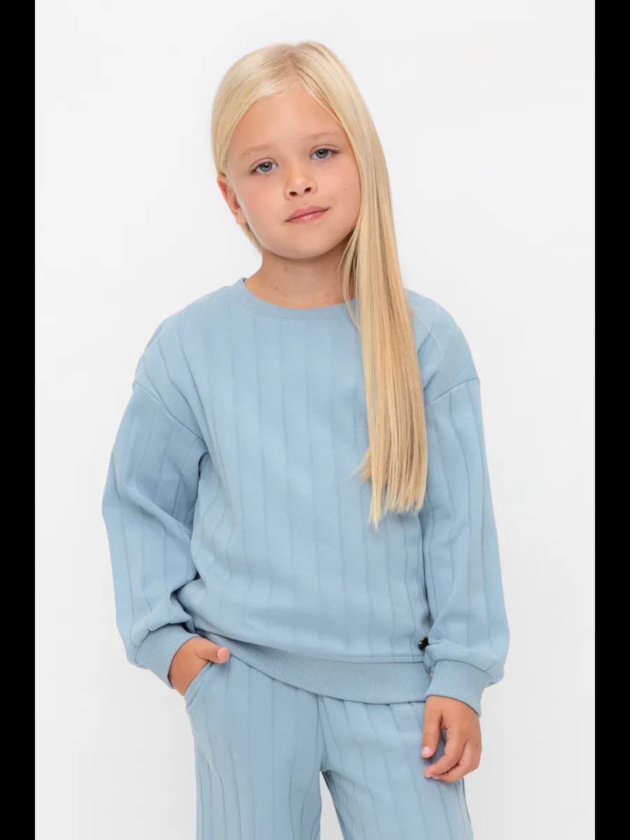 Свитшот в рубчик для девочки