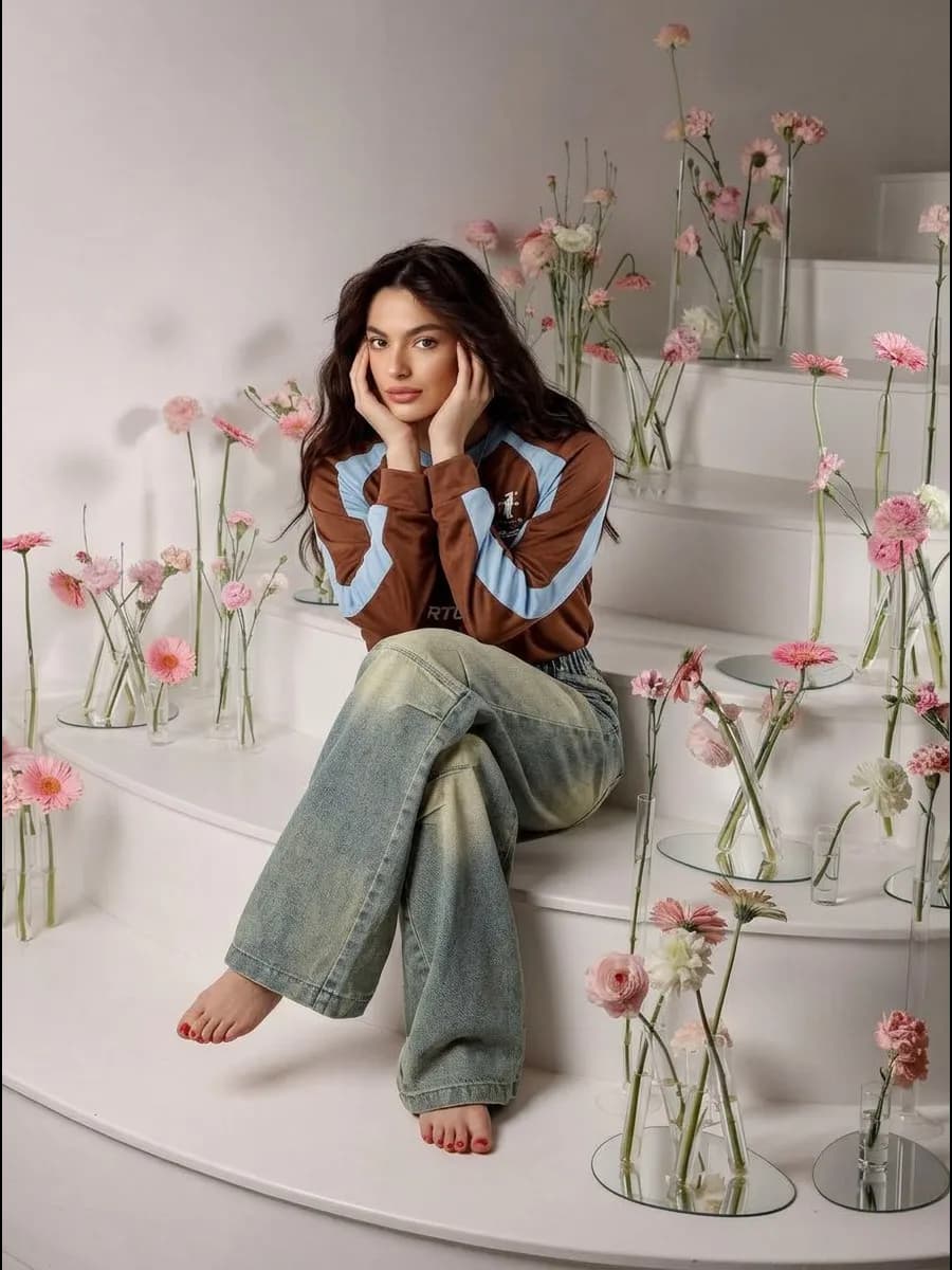 Широкие джинсы багги подростковые на резинке