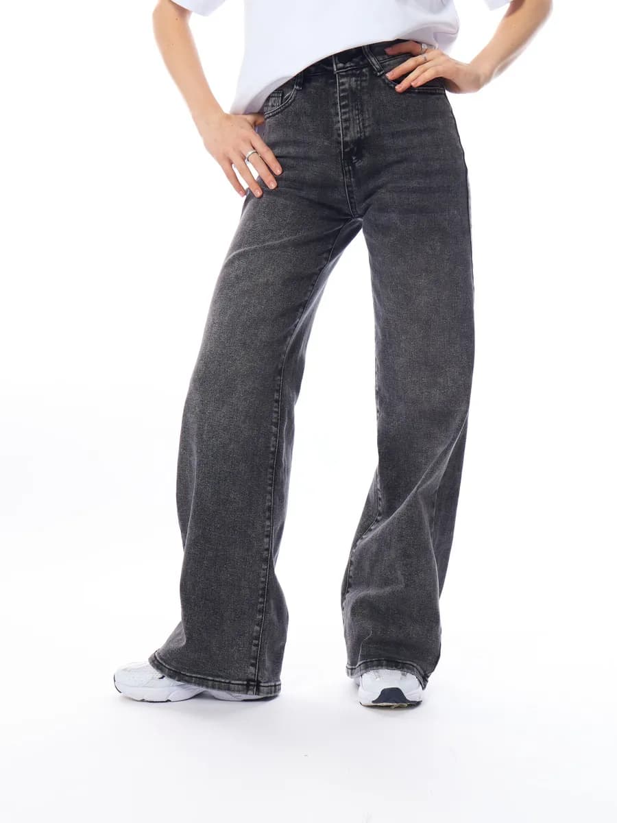 Джинсы палаццо высокая посадка