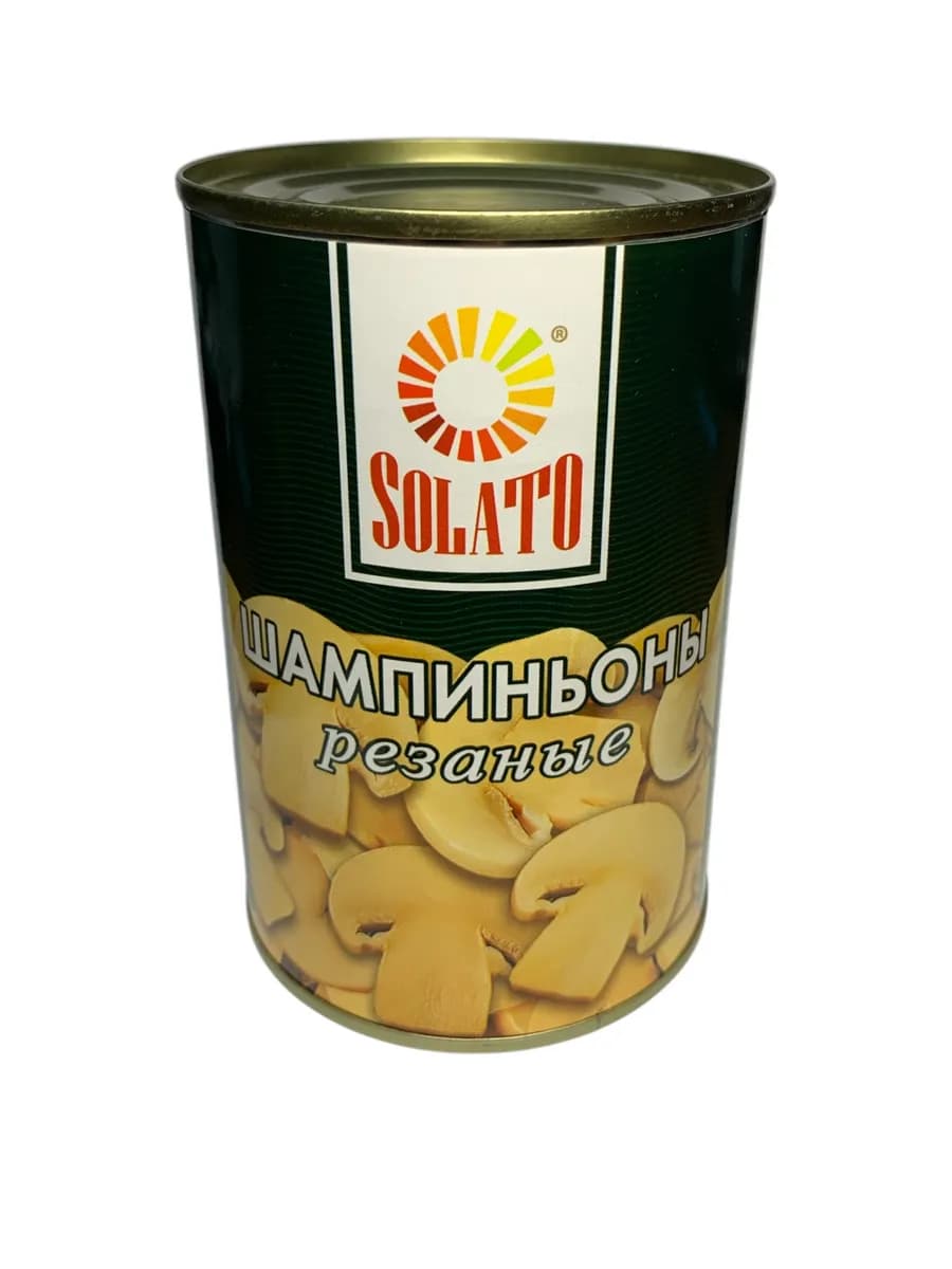 Шампиньоны резанные консервированные 425 мл 1 шт