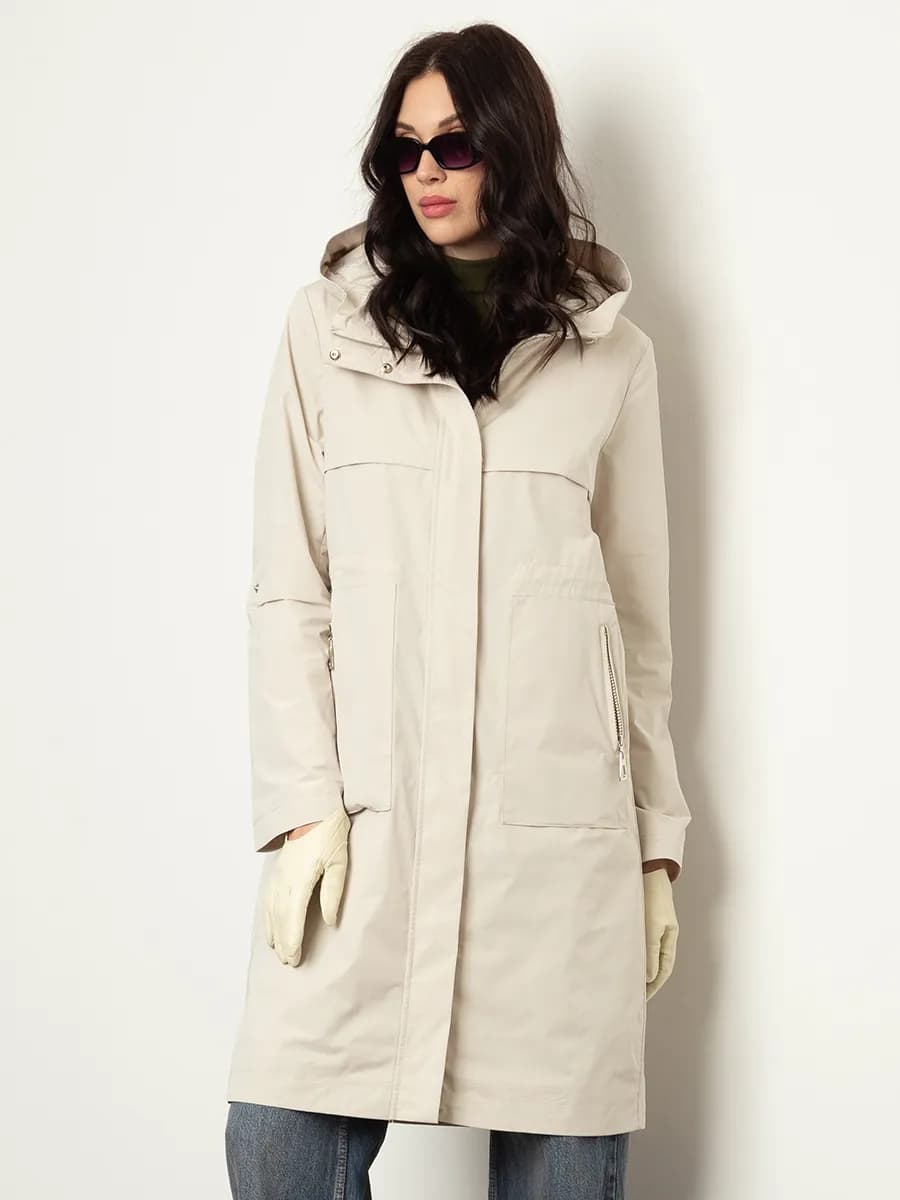 Плащ длинный с капюшоном