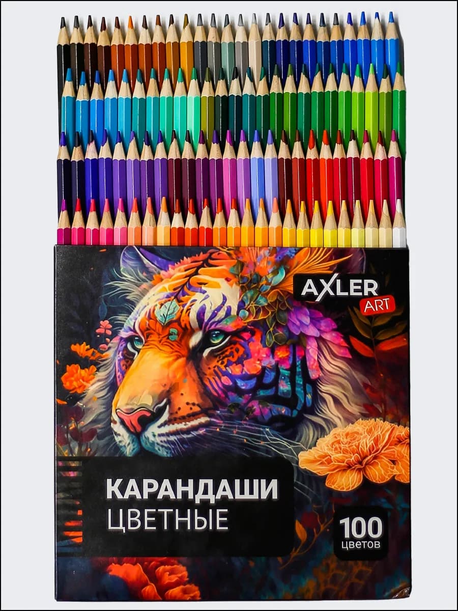 Карандаши цветные для рисования мягкие, набор 100 шт