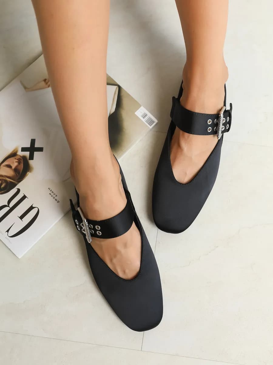 Туфли балетки весенние матовые