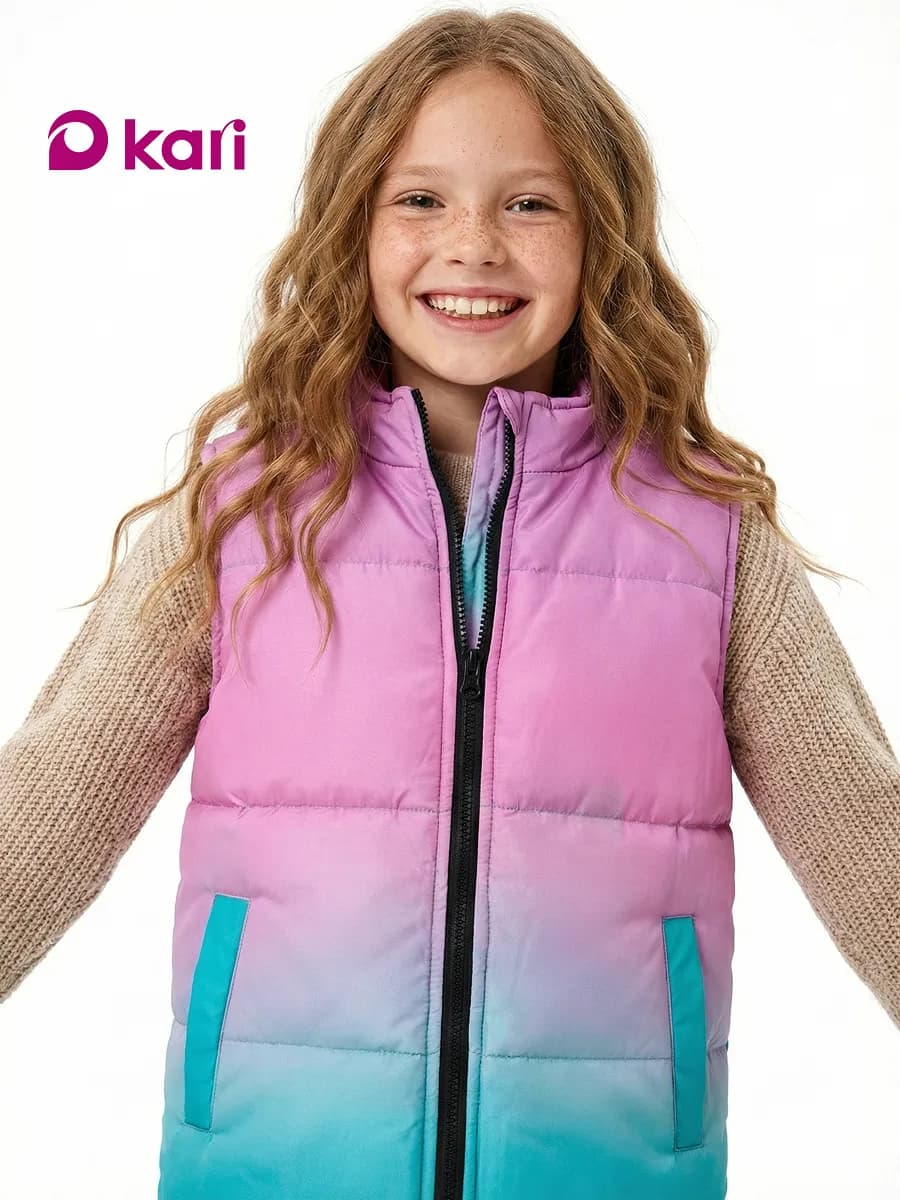 Жилетка для девочки утепленная без капюшона