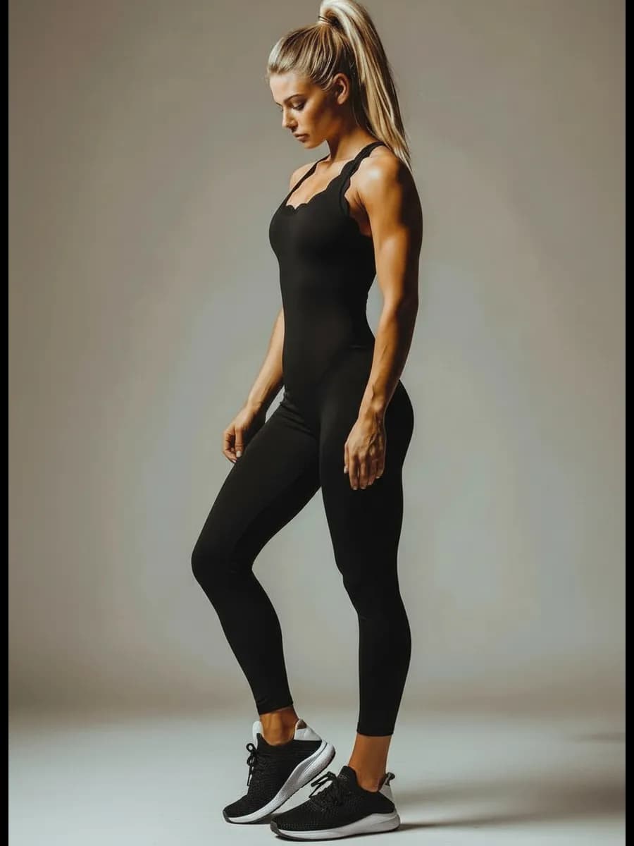Комбинезон спортивный утягивающий для фитнеса - фото 1
