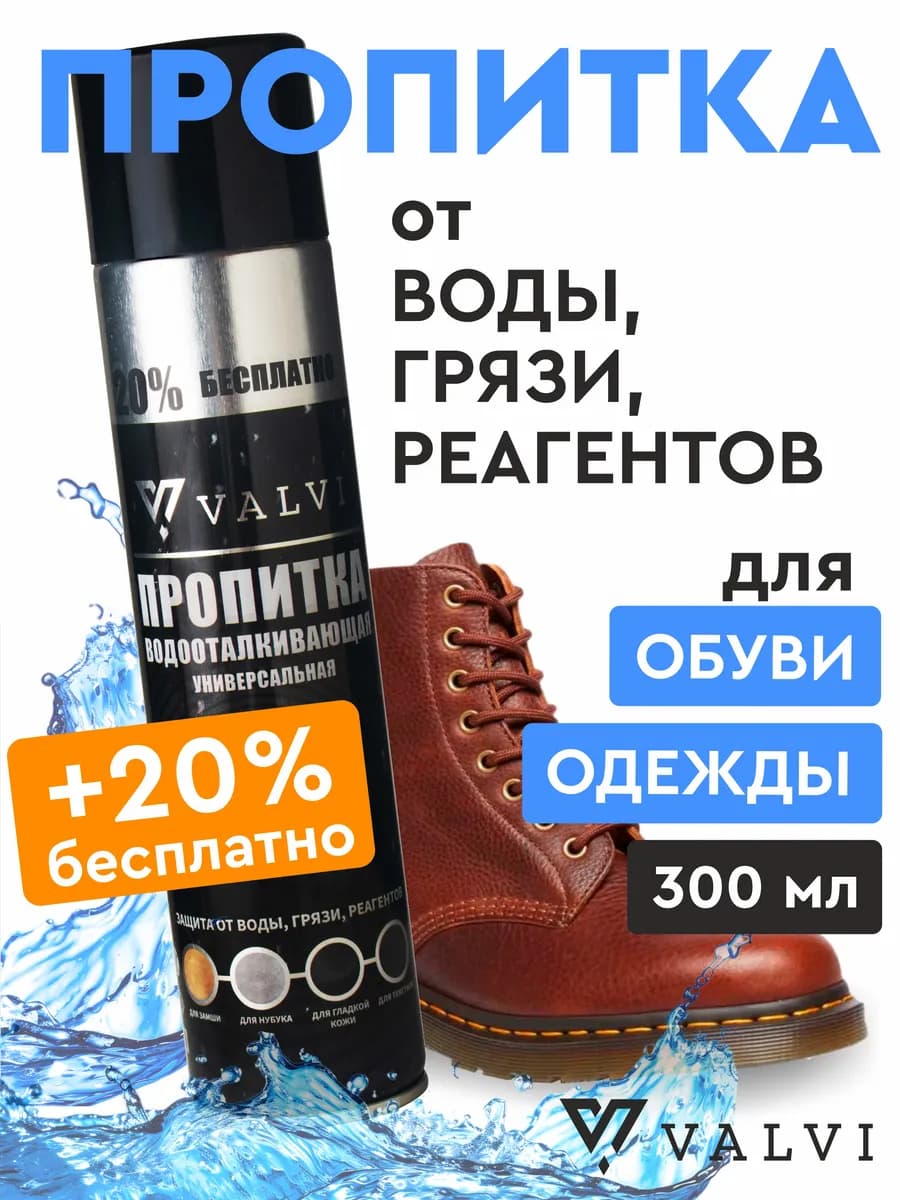 Водоотталкивающий спрей для обуви и одежды