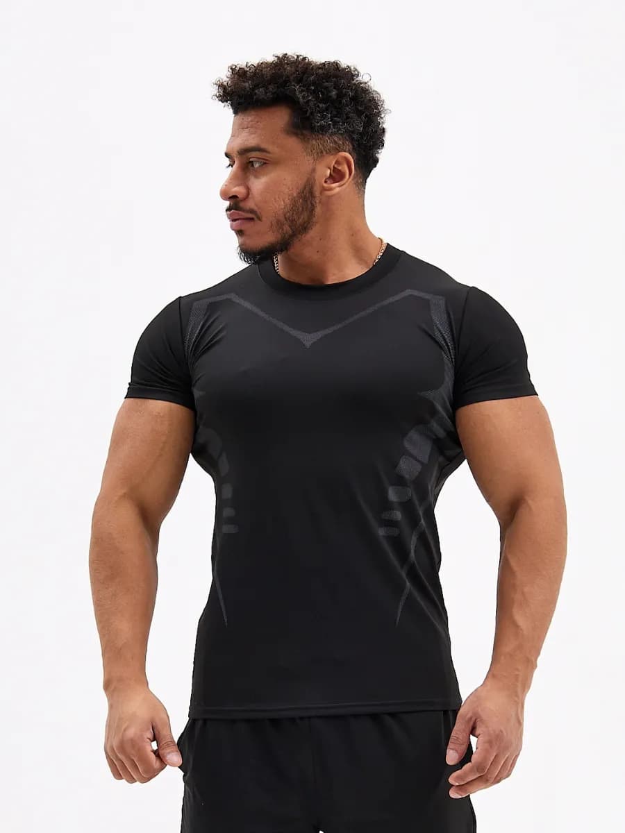 Спортивная футболка компрессионная обтягивающая - фото 1