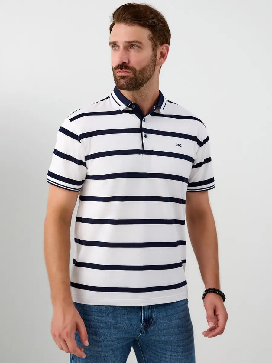 Футболка поло в полоску хлопок большие размеры