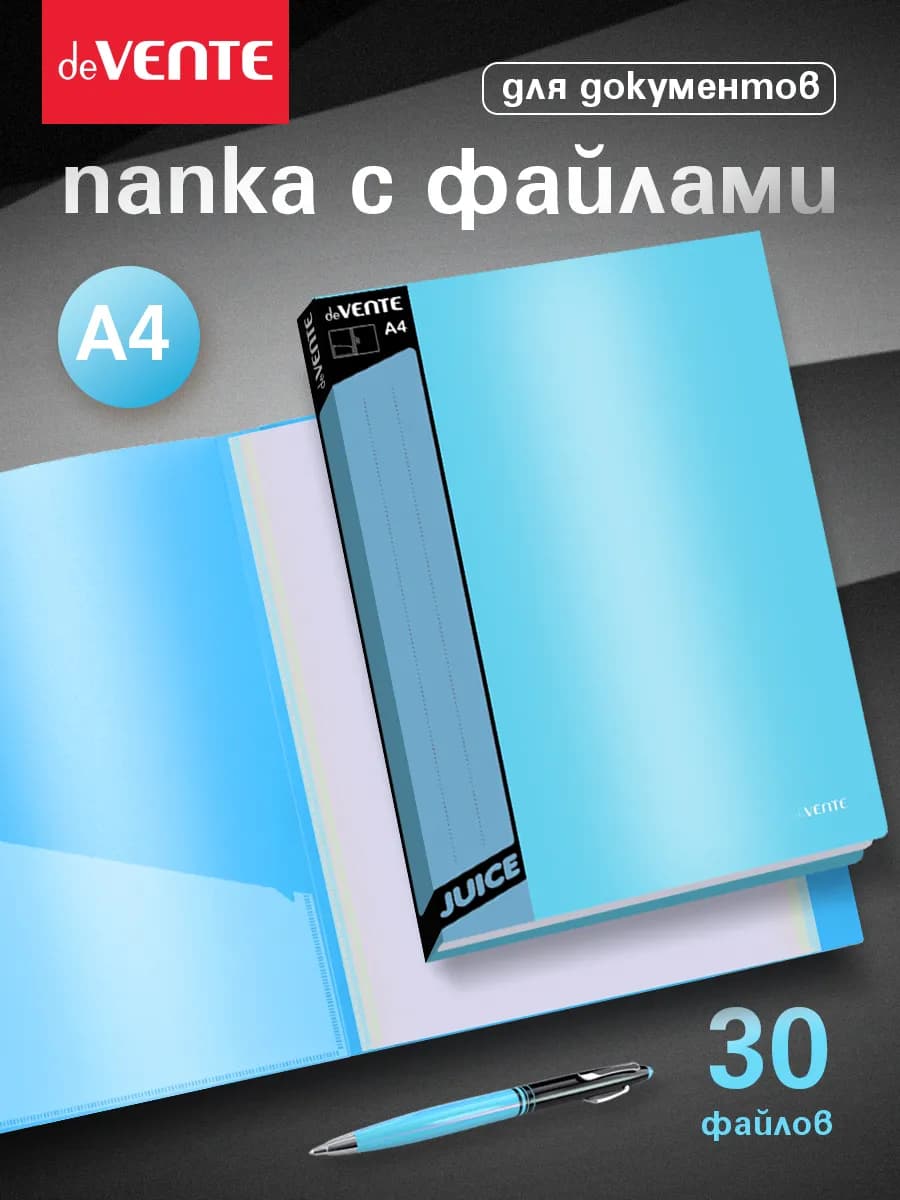 Папка с файлами A4 30 вкладышей органайзер для документов