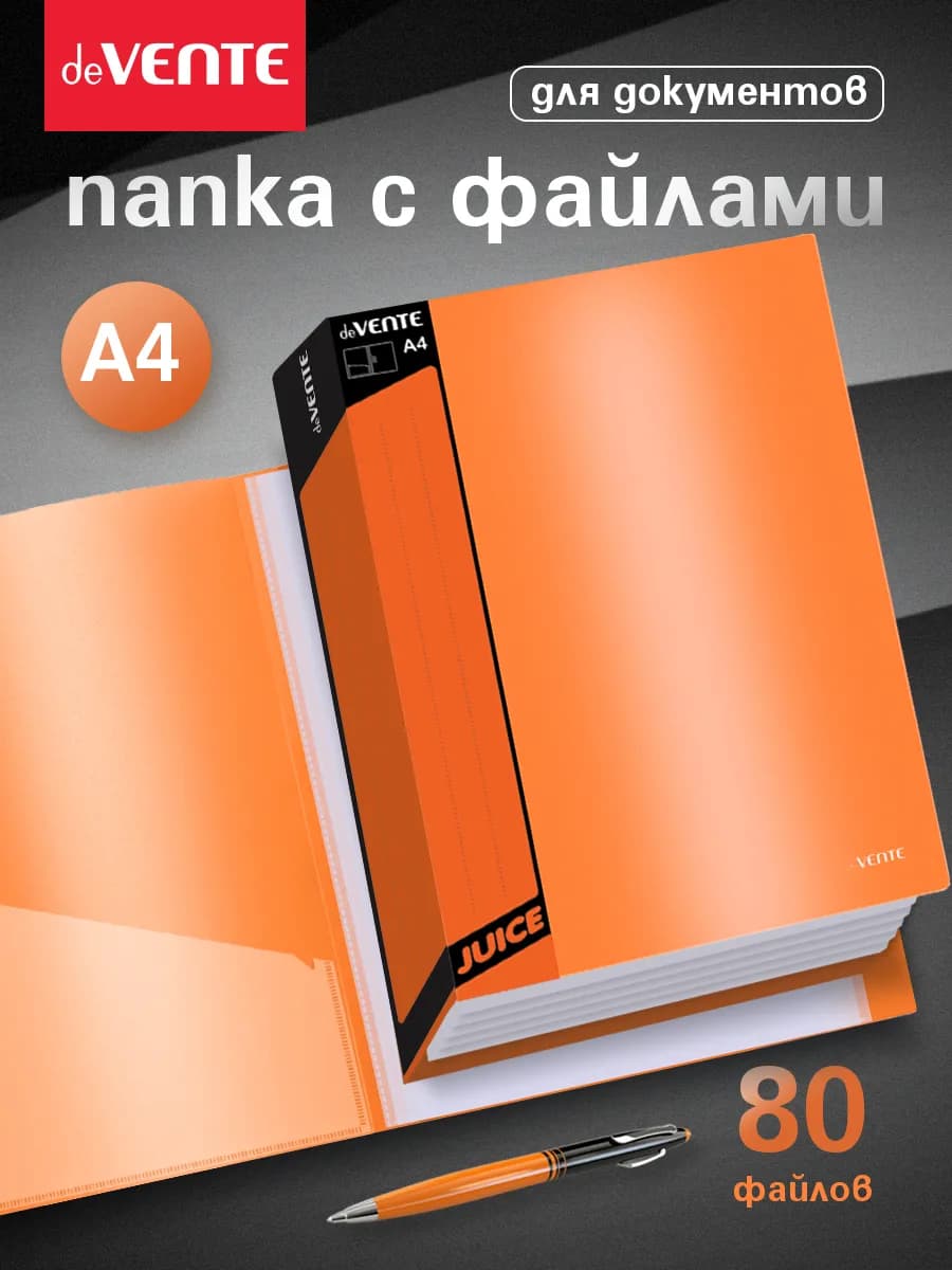 Папка с файлами A4 80 вкладышей органайзер для документов