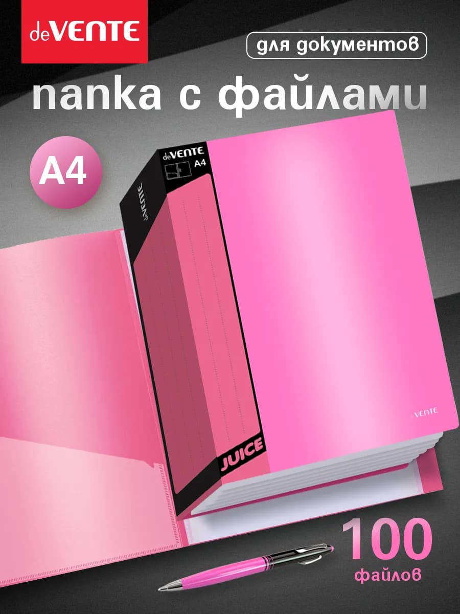 Папка с файлами A4 100 вкладышей органайзер для документов