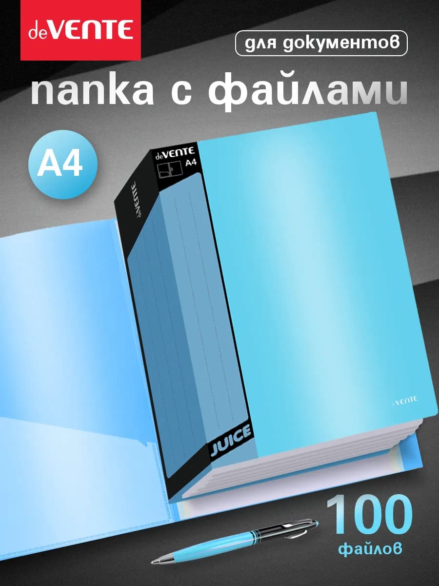 Папка с файлами A4 100 вкладышей органайзер для документов