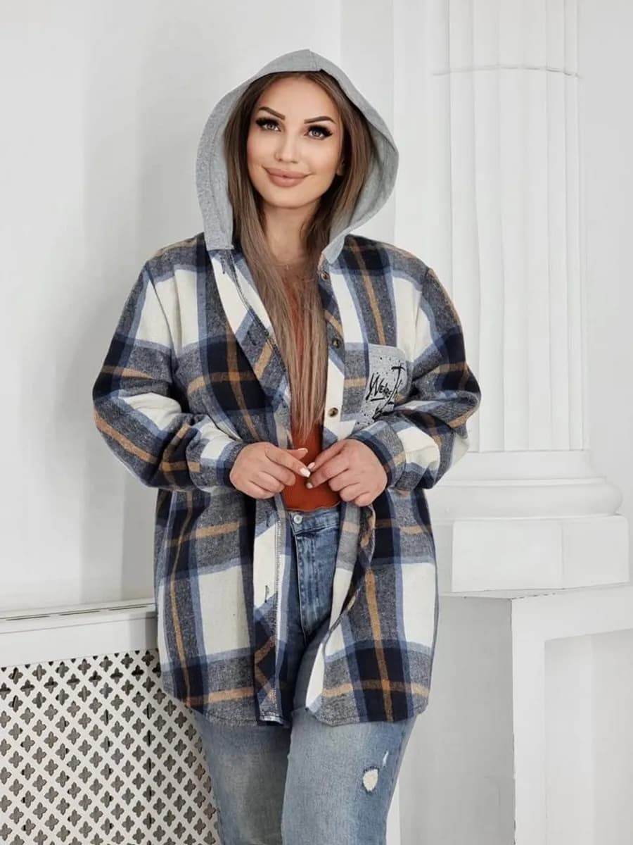 Женская рубашка большого размера - фото 1