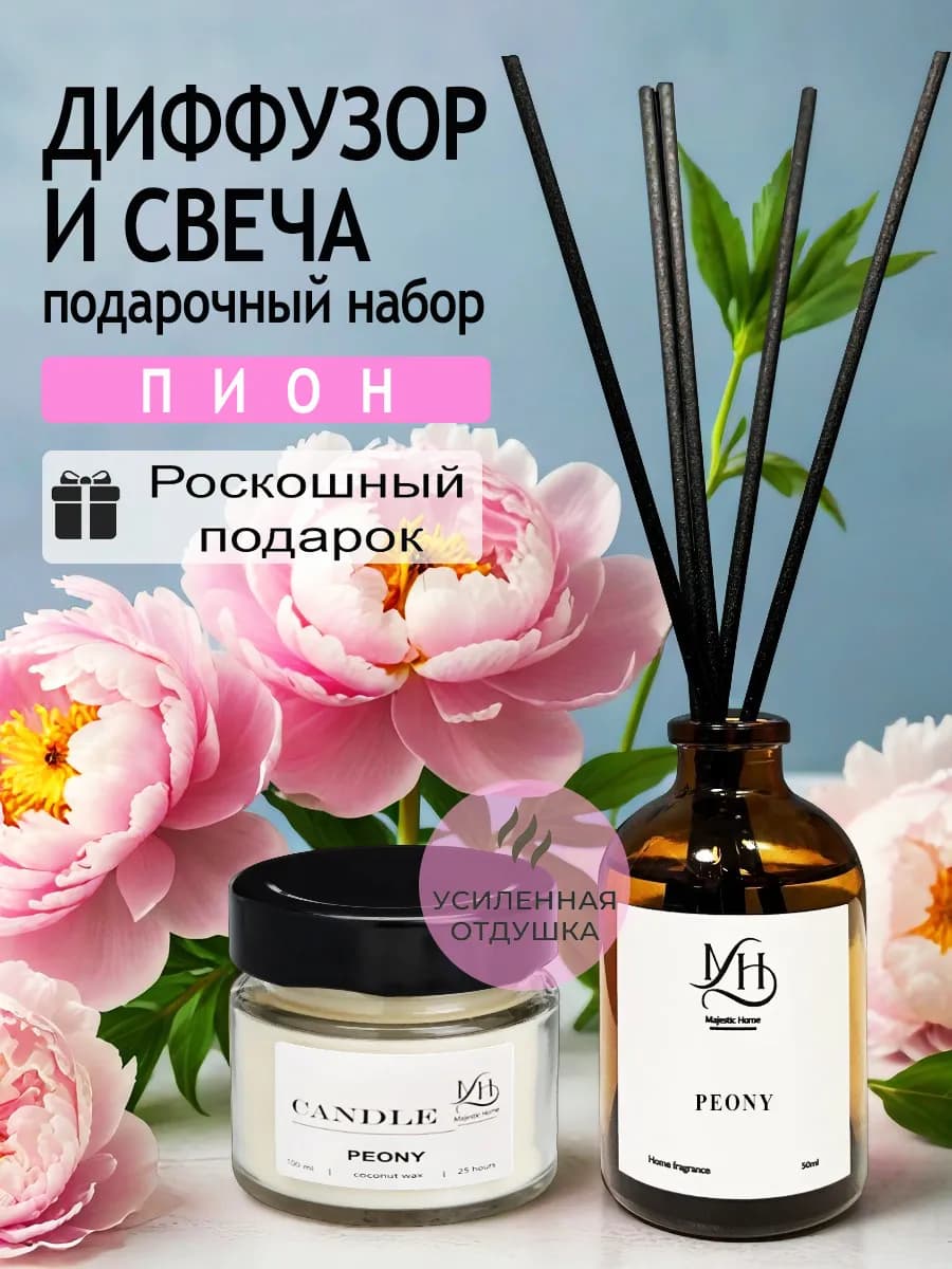 Подарочный набор Диффузор и свеча ароматическая