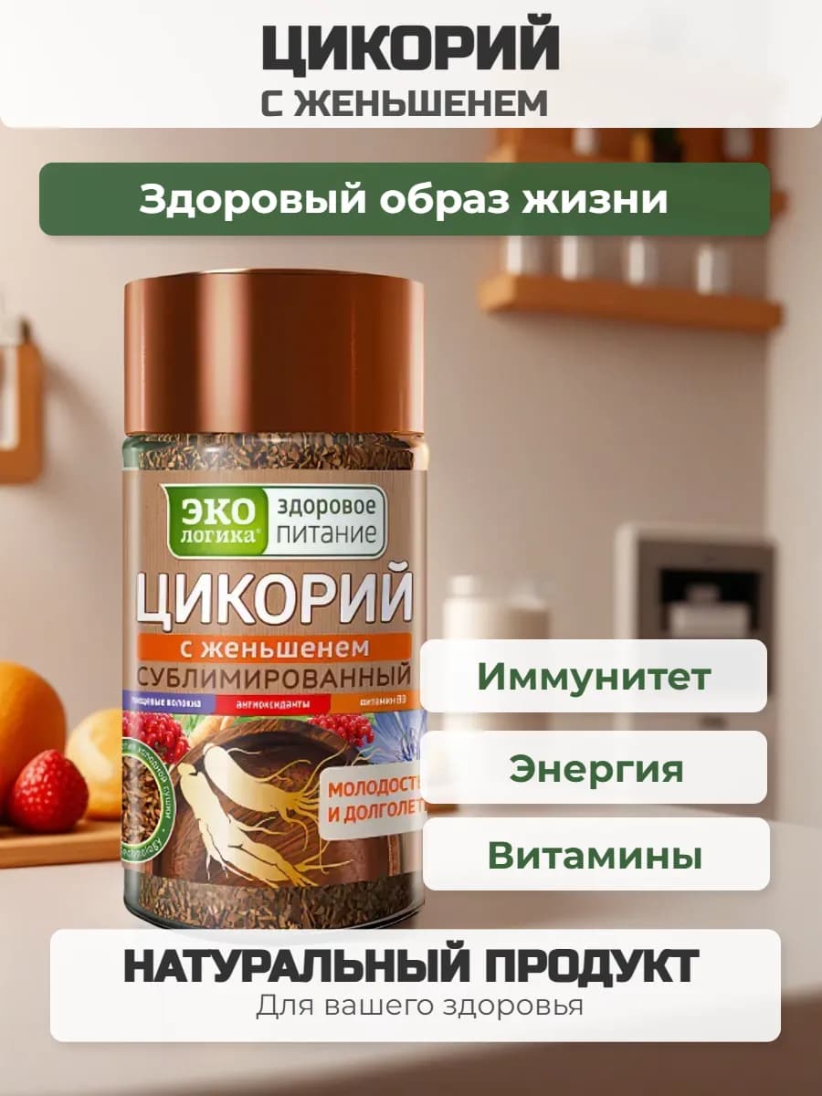 Цикорий с женьшенем, 85 г